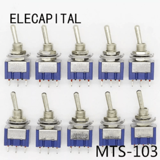 10Pcs Interruttore ON-OFF-ON 3 Spille 3 Posizione Mini Latch Toggle Switch AC 125V/6A 250V/3A