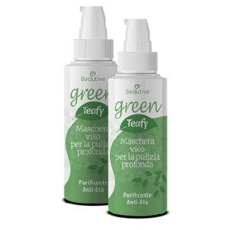 Green Teafy - Maschera viso in emulgel, utile per ravvivare le pelli miste e impure