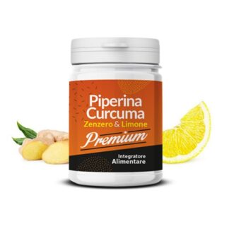 Piperina e Curcuma Zenzero e Limone Premium - Detox, Regolarità e Dimagrimento