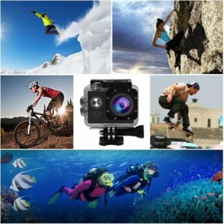 Sport Cam HD - Fotocamera Sport Impermeabile Videocamera HD 1080p con Kit Accessori ActionCamera
