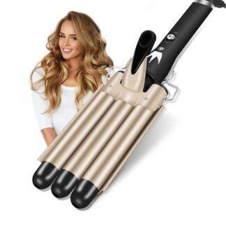 Hair Waves Pro - Arricciacapelli Professionale a 3 Rampe per Onde e Ricci Perfetti