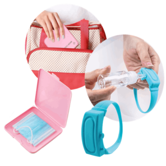 Gelly & Case - Bracciale da polso igienizzante + Hygienic mask case 