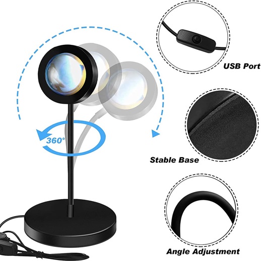 Atmosphere Lamp – Lampada Proiettore di un fantastico tramonto Arcobaleno!