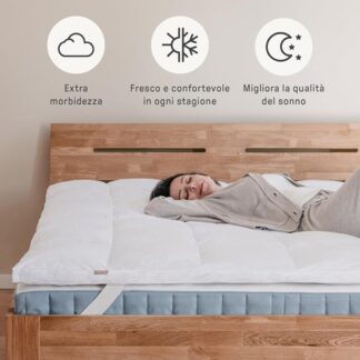 Topper Comfort - Anallergico e Traspirante con Elastici