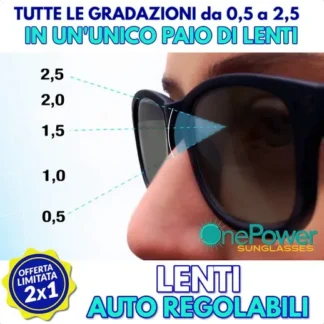 OnePower Sunglasses - Vedi tutto da vicino, anche sotto il sole da 0,5-2,5