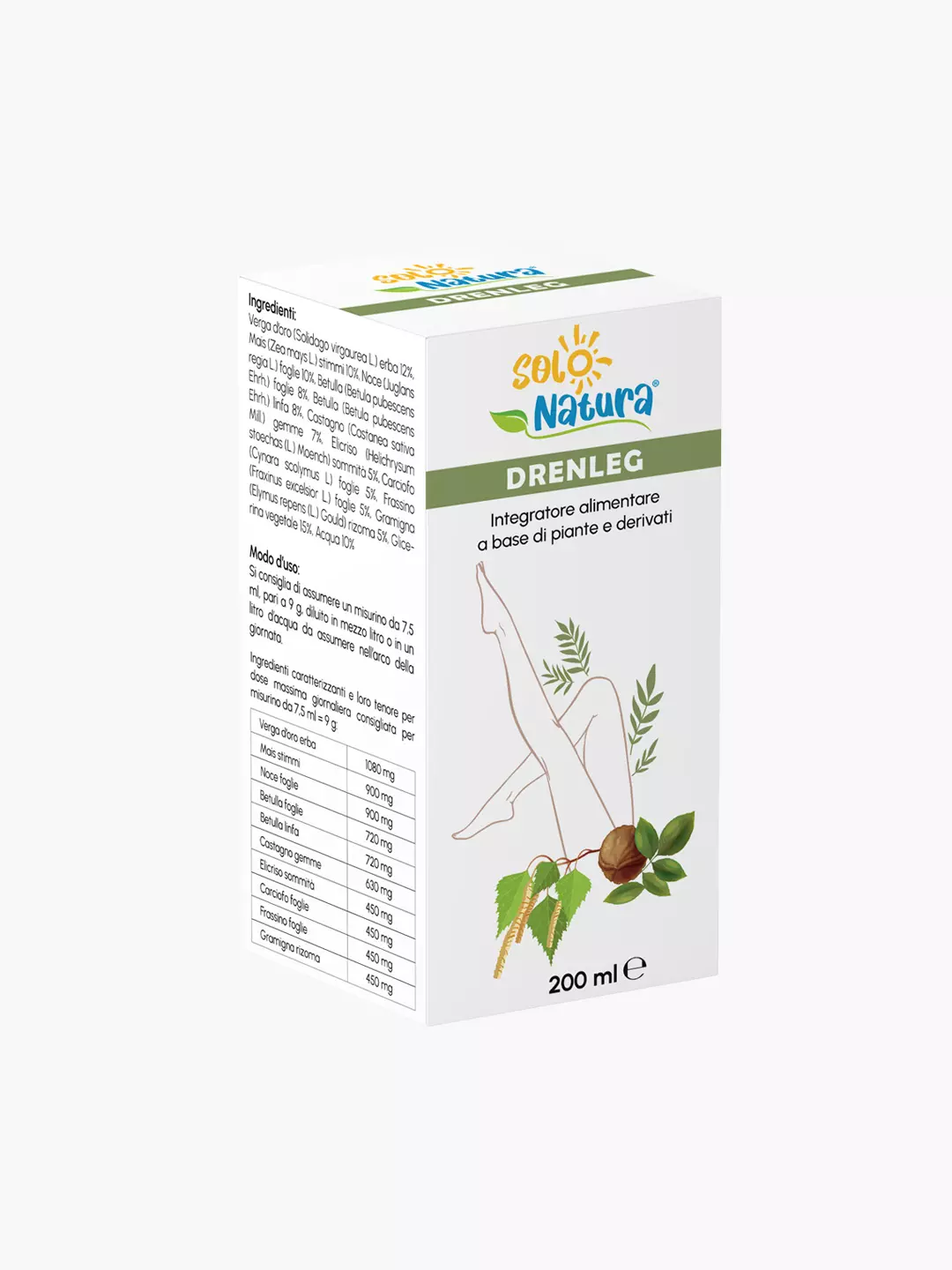 Drenleg – Integratore drenante naturale per equilibrio dei liquidi corporei e benessere linfatico