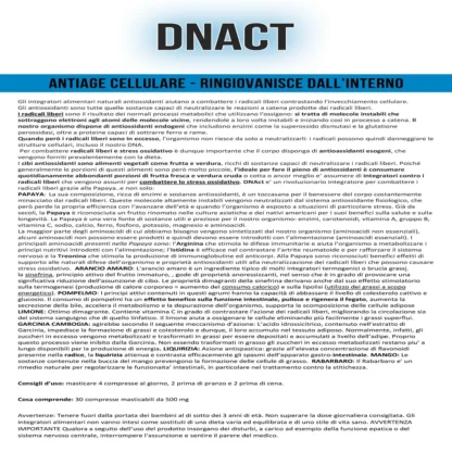 DNAct - Antiage cellulare: Ringiovanisci dall'interno