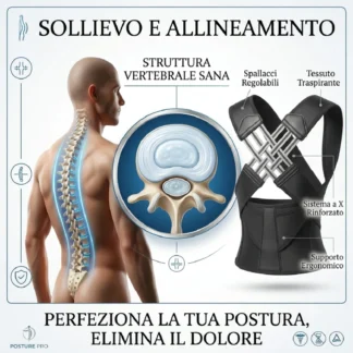 Correttore Posturale per Schiena e Spalle Regolabile – Tutore Ortopedico Ergonomico Unisex