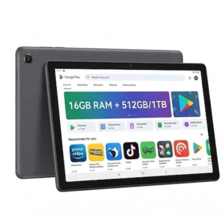 Tablet Android 13 da 10,1″ HD con Tastiera Wireless – 16GB RAM + 512GB ROM Espandibile fino a 1TB – Wi-Fi