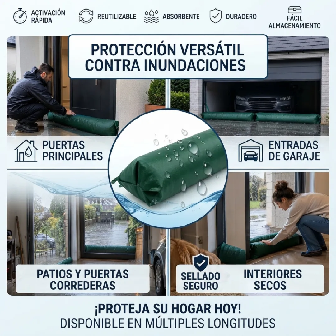 Barriera Anti-Alluvione Autoattivante – Protezione Rapida contro Acqua e Allagamenti