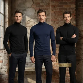 Maglie Termiche Uomo – Dolcevita Slim Fit con Interno Felpato